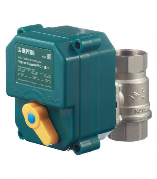 Шаровой кран с электроприводом Neptun Bugatti Pro 12В 1/2